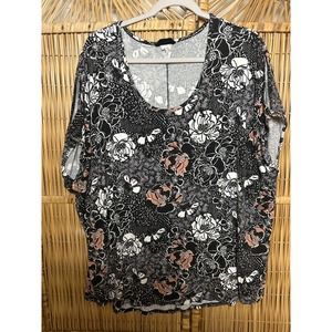 Always A.Line Top Womens OX Cold Shoulder Style Stretchy Plus‎